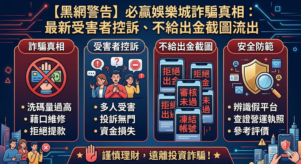 【黑網警告】必贏娛樂城詐騙真相：最新受害者控訴、不給出金截圖流出