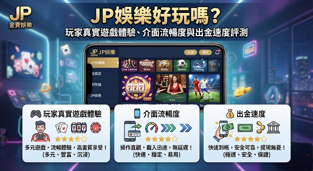 拒絕踩雷!3分鐘快速掌握 JP娛樂介面流暢度與真實體驗 拒絕踩雷!3分鐘快速掌握 JP娛樂介面流暢度與真實體驗